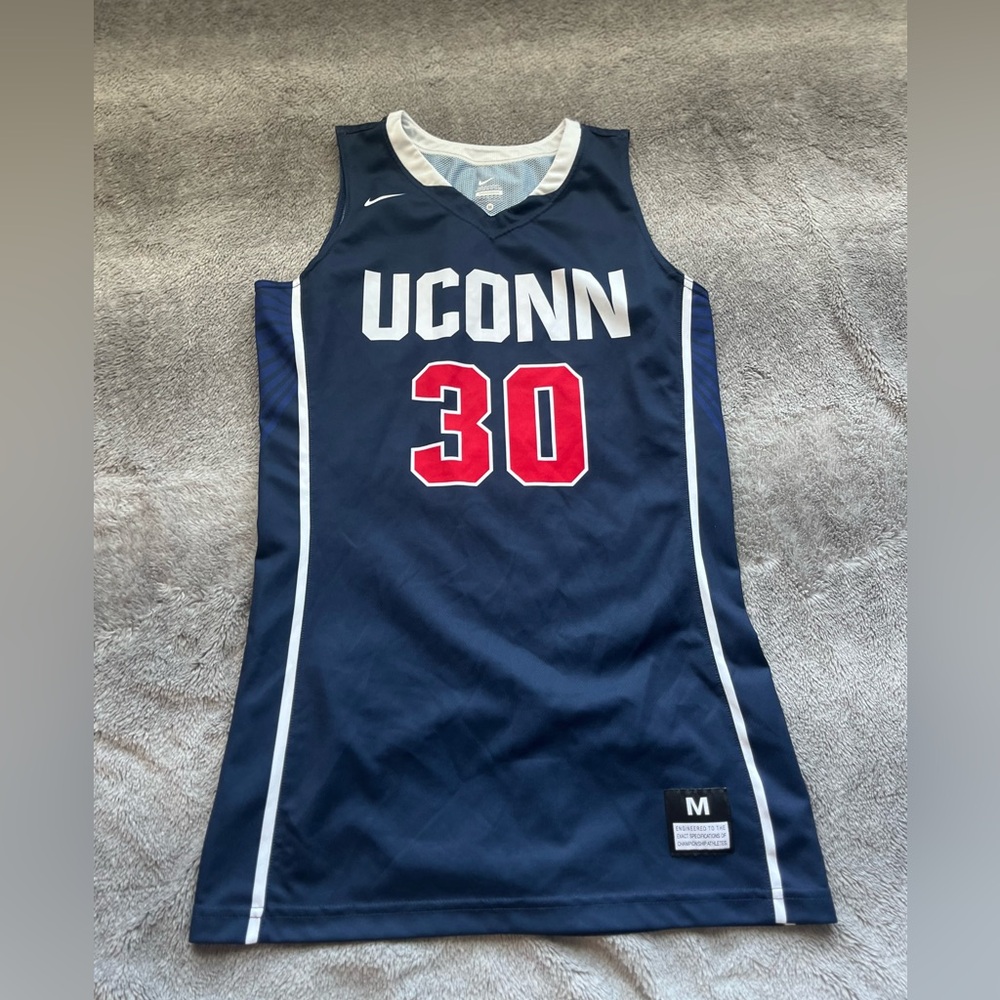 Nike Women's M UCONN Elite Breakaway Basketball Jersey #30 Navy Red